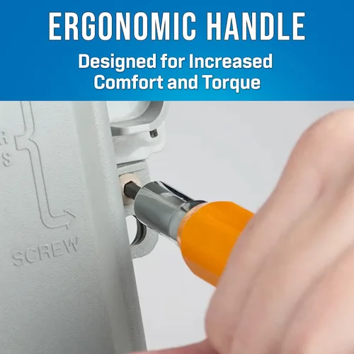 Miniatura 2 de Jonard Tools M-216C/EX, Llave de tubo hexagonal resistente a impactos con dados hexagonales de 7/16" y 3/8" y mango ergonómico, 1" de diámetro, 7