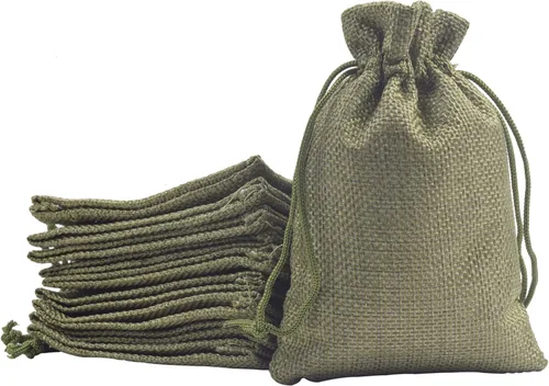 Sansam - Bolsas de arpillera de varios tamaños y colores para regalo, con cordón, bolsas de joyería para recuerdos de bodas, bolsas de dulces,