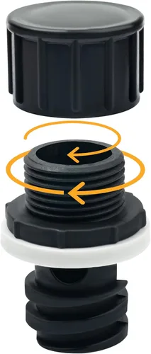 Conexión de manguera de tapón de drenaje más fresco, reemplazo de enchufe enfriador compatible con enfriadores Yeti Roadie, Tundra y tanque