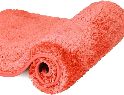 Miniatura 23 de Walensee Alfombra de baño antideslizante (16 x 24 pulgadas, color rubor) absorbente de agua, microfibra suave, lavable a máquina, alfombra de baño