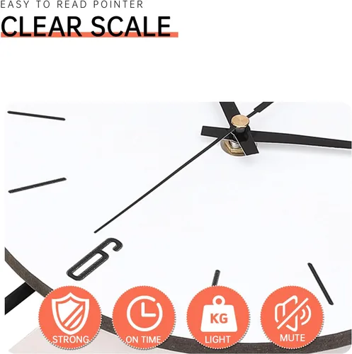 Miniatura 2 de Reloj de pared con péndulo, silencioso, de calidad de cuarzo, operado con batería, reloj de pared grande para decoración de sala de estar, cocina
