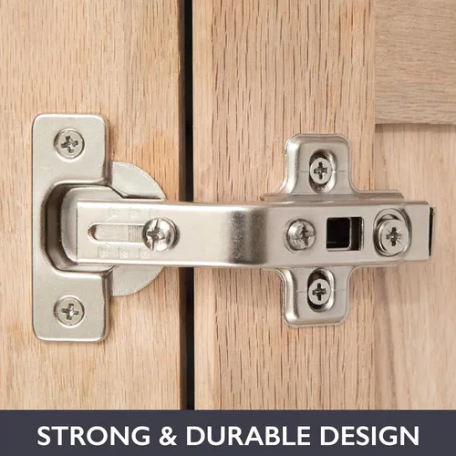 Miniatura 3 de Ilyapa Soft Close Cabinet Hinges Satin Nickel, 4 Pack - Frameless Inset Kitchen Cabinet Door Hinges Hardware