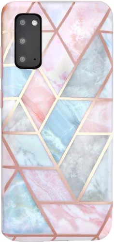 VELVET CAVIAR Funda compatible con Samsung Galaxy S20, bonitas fundas protectoras para mujeres y niñas (mármol geométrico)