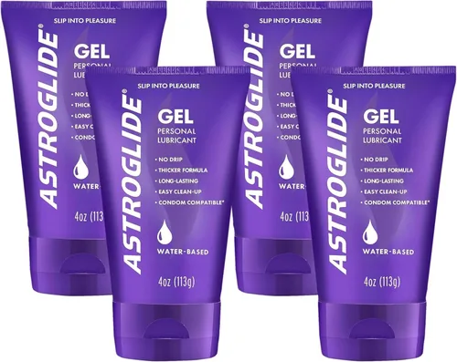 Miniatura 9 de Astroglide Lubricante a base de agua (3 onzas), lubricante personal de gel ultra suave, hipoalergénico, sin parabenos ni glicerina, lubricante