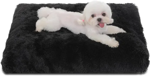 Miniatura 17 de Bedfolks Cama Impermeable para Jaula de Perro, Cama de Felpa para Perros con Funda Lavable Extraíble, Almohadón de Jaula de Perro de Piel Sintética