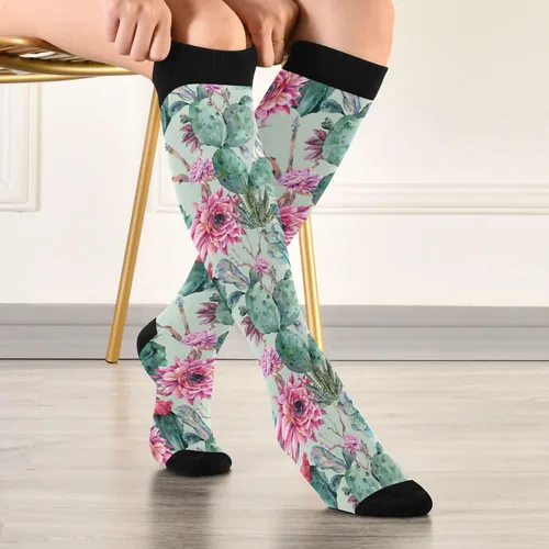 Miniatura 5 de KLL Calcetines de compresión para mujeres y hombres, calcetines largos de circulación, ideales para atletismo, correr, ciclismo, enfermeras