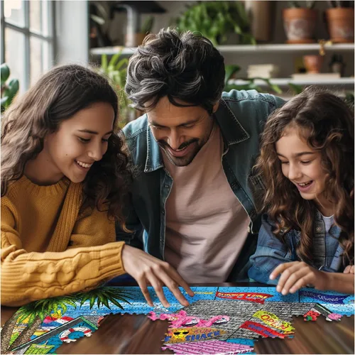 Miniatura 4 de White Mountain Rompecabezas de 1000 piezas de verano para la playa, tienda con piezas grandes, regalo para adultos y familia de 24 x 30 pulgadas