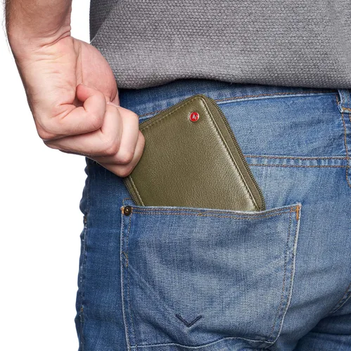 Miniatura 4 de Alpine Swiss Logan - Cartera plegable con cremallera para hombre o mujer, seguridad RFID, viene en una caja de regalo, cartera Rfid, talla única