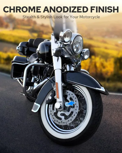 Miniatura 2 de Benlari Cubiertas cromadas para tuercas de eje delantero para Harley, tapas de tuercas de eje CNC compatibles con Harley Davidson Touring Sportster