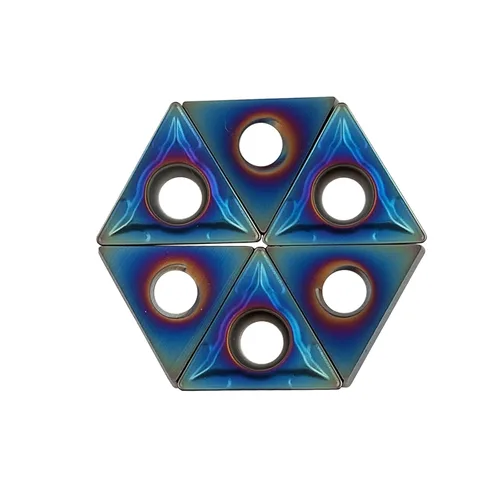 Miniatura 7 de 10 piezas TCMT21.51/TCMT110204 Insertos de carburo con revestimiento nano-azul. El inserto TCMT es adecuado para portabrocas de torneado de 91°