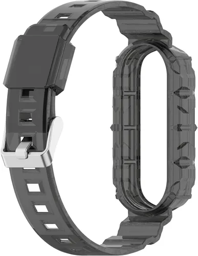 Miniatura 3 de Compatible con Xiaomi Mi Band 5/Mi Band 6 Band con funda, Band Women Girl Crystal Clear Jelly Funda protectora con bandas para Xiaomi Mi Band 5/Mi