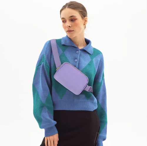Miniatura 59 de Riñonera cruzada para mujeres y hombres, bolsa para cinturón para senderismo con correa ajustable, riñonera para correr, entrenamiento, deportes