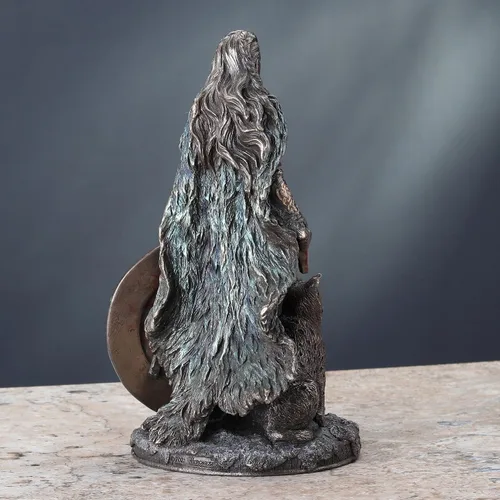 Miniatura 6 de Veronese Design 8 1/4 Shield Maiden Freya Diosa nórdica del Amor Belleza y Guerra Escultura de resina fundida en frío Estatua con acabado de bronce
