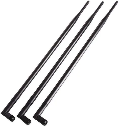 Miniatura 8 de Antena de tres bandas WiFi 6E 2X 10dBi 2.4GHz/5GHz/5.8GHz de alta ganancia MIMO RP-SMA macho para enrutador WiFi, tarjeta PCIe, adaptador