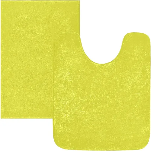 Miniatura 4 de Alfombra de baño amarilla, suave, absorbente, lavable a máquina, juego de alfombras de baño antideslizantes para puerta de baño, dormitorio