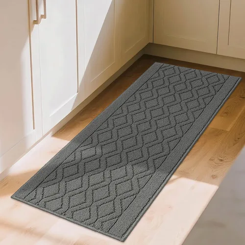 Miniatura 62 de COSY HOMEER Tapete de cocina antideslizantes, absorbentes para el piso, alfombra de cocina lavable, tapete de pie para fregadero, alfombra de Beige
