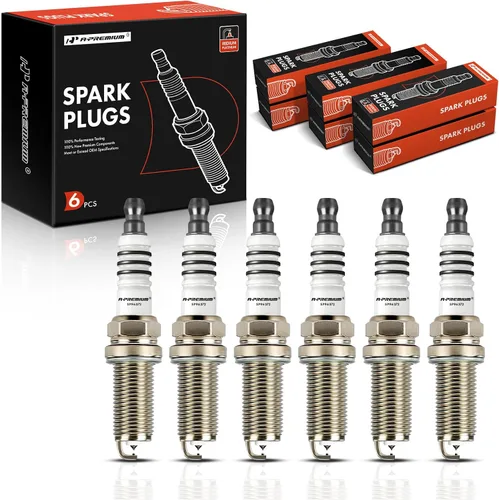 A-Premium Bujías de Iridio Platino Compatibles con Maserati Ghibli 2014-2020, Levante 2017-2020, Quattroporte 2014-2018, 3.0L, Paquete de 6
