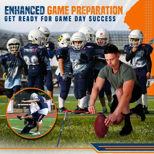 Miniatura 8 de True Strike Pro Football Kicking Tee - Ultimate Football Tee Compatible with All Ball Sizes, Bonus Goal Kicking Tracker, Field Goal Football Holder