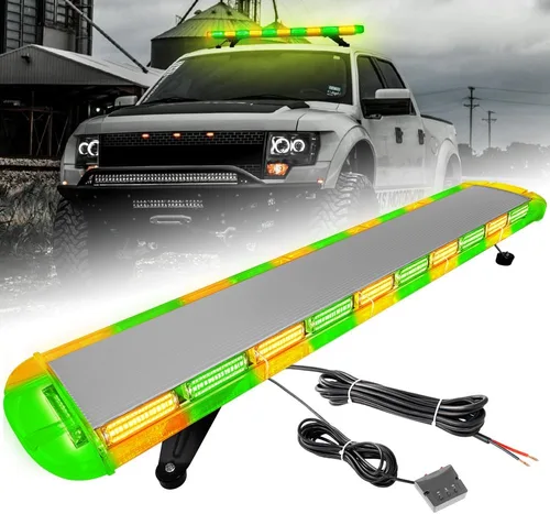Miniatura 7 de ASPL Barra de luz estroboscópica de techo de perfil bajo de 46 pulgadas con 220 LED, baliza de advertencia de emergencia, luz intermitente