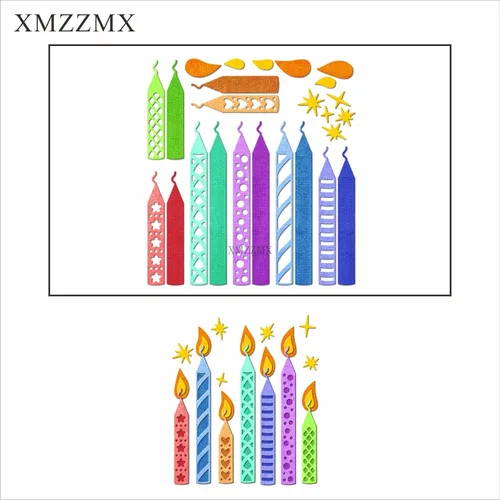 Miniatura 3 de Troqueles de corte de metal para fiesta de cumpleaños para hacer tarjetas, plantillas de kit de troqueles en relieve de papel, suministros