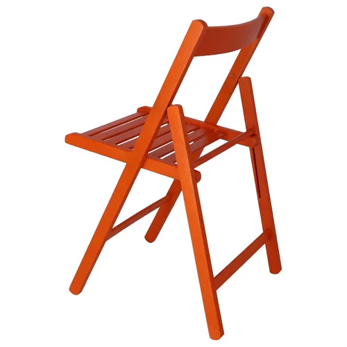 Miniatura 5 de 19018 Silla plegable baja madera naranja 16.9 x 18.1 x 31.1 in