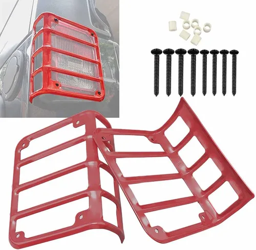 Miniatura 8 de Fundas de luz trasera JK para Jeep Wrangler, Wrangler trasero protector de luz trasera de metal JK compatible con Jeep Wrangler JK y JKU 2007-2018