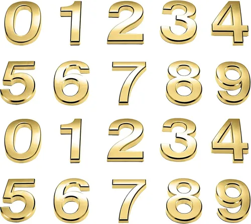 Miniatura 7 de 20 piezas de números de buzón para casa al aire libre 0-9, señales de puerta y habitación autoadhesivas, etiquetas de número de dirección para pared