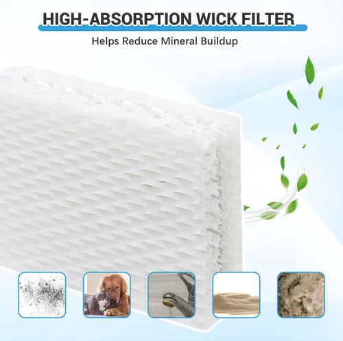 Miniatura 6 de WF813 - Filtro humidificador compatible con Equate EQWF813, EQ-2119-UL, Relion RCM-832N RCM832, ProCare PCWF813, PCCM-832N, filtro de mecha