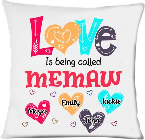 Miniatura 11 de Abuela - Almohada personalizada con corazón de amor, almohada personalizada para mamá, regalos para abuela, mamá de hija, nietos, día de la madre