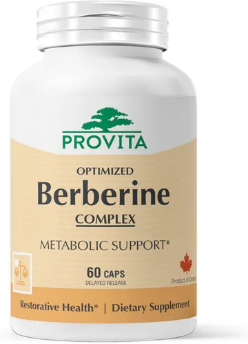 PROVITA Berberine TPGS | Suplemento avanzado de apoyo de azúcar en sangre | Activador AMPK para metabolismo de glucosa y control de peso | Cápsulas