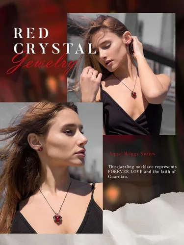 Miniatura 6 de CDE - Collar con dije de corazón de ala de ángel para mujer, dije de tono plateadodorado, regalo de Navidad, San ValentínDía de la Madre