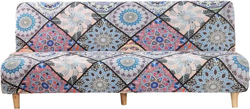 Miniatura 12 de ele ELEOPTION Funda de Sofá Cama sin Brazos Triangular Gris Funda Deslizable Elástica Fundas de Sofá Plegable Fundas de Sofá Fundas de Futón