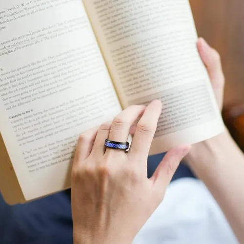 Miniatura 38 de King Will Anillo giratorio de acero inoxidable 316L para hombres y mujeres, 0.315 in de dragón/nudo celta, anillo para ansiedad para aliviar