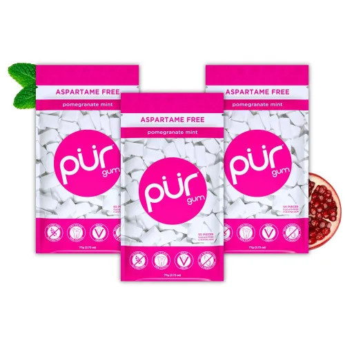 Miniatura 28 de PUR Gum Chicle sin Aspartamo 100% Xilitol Chicle con sabor natural a canela, 55 piezas (paquete de 1)