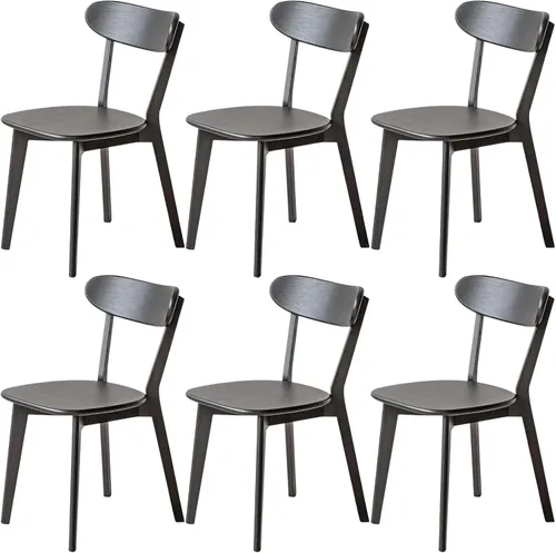 Miniatura 14 de Sillas de comedor 100% de madera de roble macizo, sillas de comedor modernas de mediados de siglo con cojín tapizado, sillas de cocina, comedor