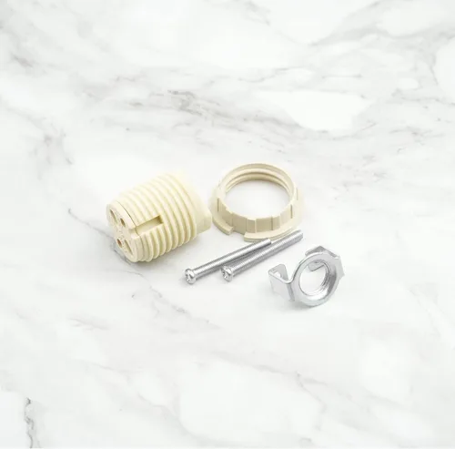 Miniatura 5 de Soporte de lámpara de cerámica G9 con soporte, dientes internos M10, anillo exterior, tornillos de montaje, LED, CFL, compatible con halógenos