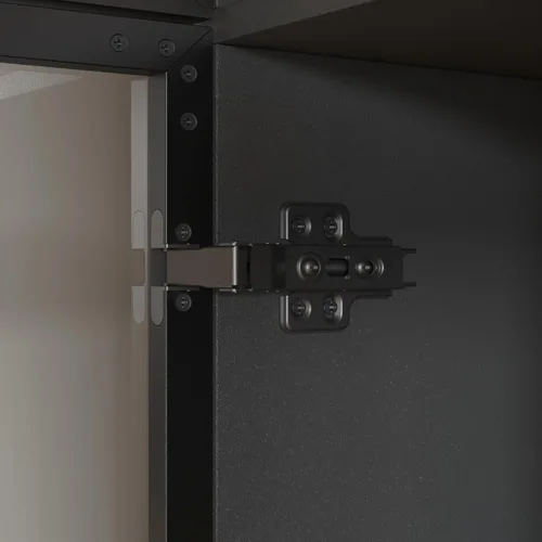 Miniatura 7 de Armario de ropa con tiras de luz LED, moderno armario con puertas de vidrio, armario grande de 59.1" de ancho para dormitorio con estante y varillas