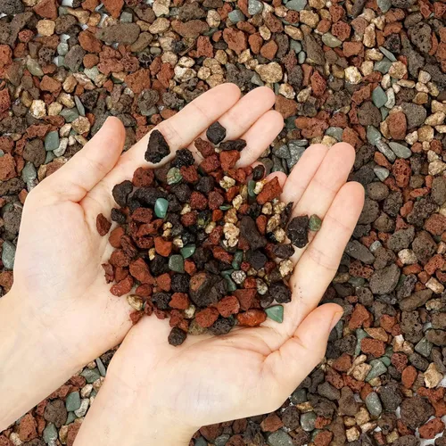 Mezcla de Piedras de Lava Hortícolas Guijarros - Rocas Granuladas Decorativas para Paisajismo, Enmienda de Suelo de Piedra Pómez para Macetas,