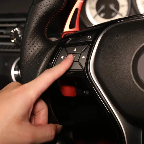 Cubierta de marco de volante de automóvil para Mercedes Benz A B C E CLA CLS GLA GLK Clase W176 W246 W204 W207 W212 W117 W218 X156 X204 (negro