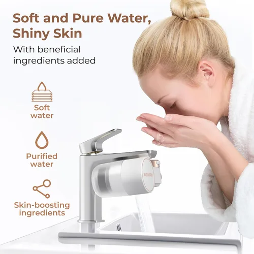 Miniatura 2 de Waterdrop BFT1 Skincare - Filtro de agua para grifo de fregadero, 0.000 in, reduce el 99.9% de cloro, enrojecimiento de la piel y control
