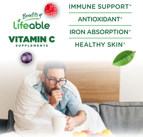 Miniatura 3 de Lifeable Vitamina C – Suplemento de gomitas de sabor natural de gran sabor – Vitaminas masticables vegetarianas sin OMG – para apoyo inmunológico
