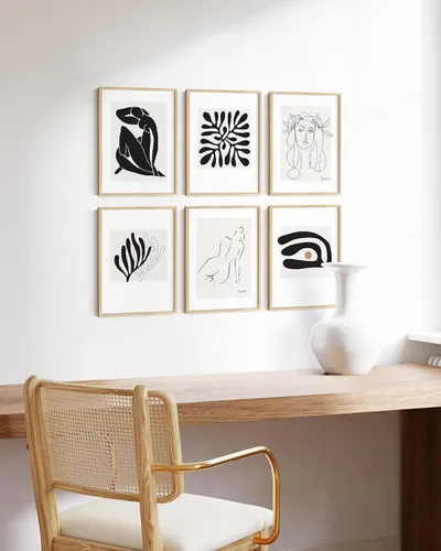 Miniatura 4 de HAUS AND HUES Henri Matisse y Picasso - Juego de 6 pinturas famosas, sin marco, 11 x 14 pulgadas Sin títulos