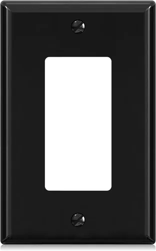 ELEGRP Placa de pared decorativa para receptáculo, cubiertas decorativas de 1 gang de tamaño mediano, placas frontales de policarbonato irrompibles
