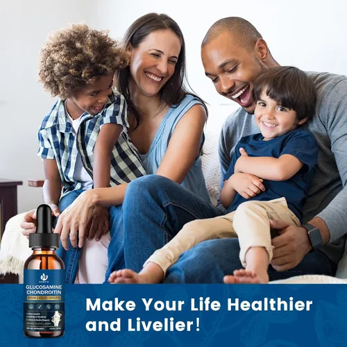 Miniatura 7 de Gotas líquidas de glucosamina condroitina MSM, alta absorción, antioxidante, inmune, apoyo óseo, suplemento MSM para hombres y mujeres, vegano, sin