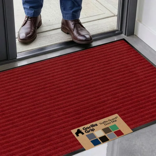 Miniatura 48 de GORILLA GRIP Tapete impermeable para puerta de protección de tráfico, tapetes de entrada resistentes, respaldo fuerte, alfombras comerciales