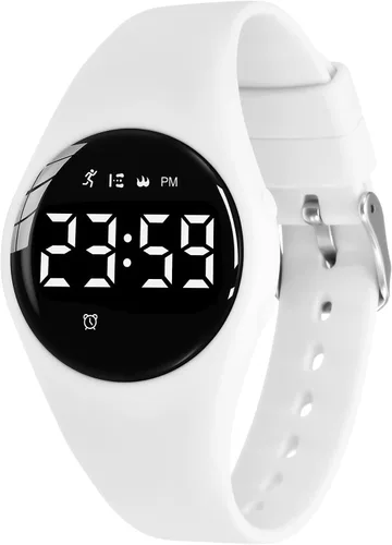 Miniatura 9 de Relojes para niños y niñas, reloj deportivo digital con contador de pasos, podómetro, alarma de vibración, sin aplicación, impermeable, rastreador