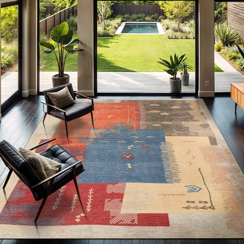 Miniatura 23 de CAMILSON Alfombras modernas de lujo para sala de estar, alfombra abstracta vintage de 4 x 6, suave, pelo medio, resistente a las manchas, fácil