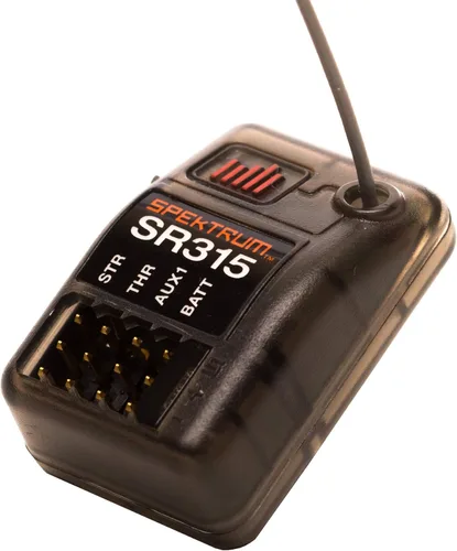 Spektrum SR315 Receptor deportivo RC DSMR de 3 canales y 2.4 GHz: superficie, negro