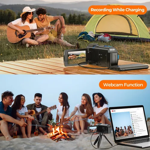 Miniatura 6 de Videocámara 4K de 48 MP, cable de cámara de visión nocturna IR, pantalla táctil de rotación de 270 ° de 3.0 pulgadas, cámara de vlogging con zoom