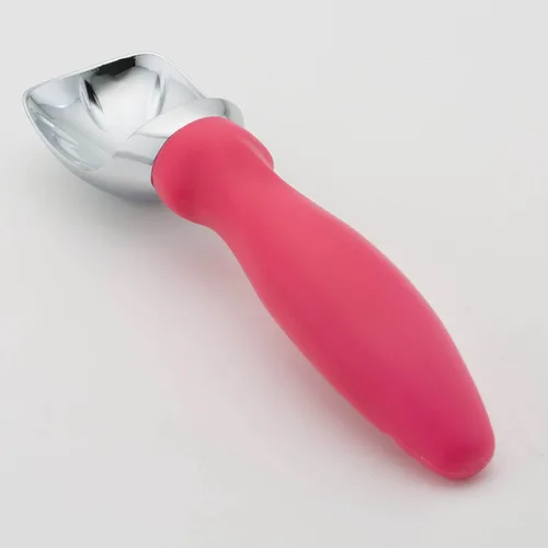 Miniatura 9 de Spring Chef - Cuchara para helado rosa de alta resistencia con mango suave, cuchara profesional para helado, cuchara de metal para masa de galletas